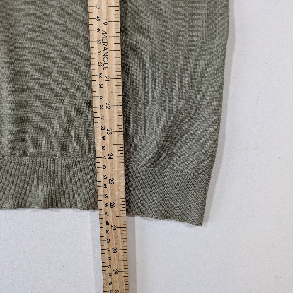 Theory Regal Wool Olive and Khaki Colorblock Short Sleeve Men's Shirt Size S - Picture 5 of 9